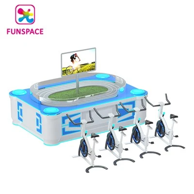 Inomhus 4 Players Ride Bike Racing Game Machine