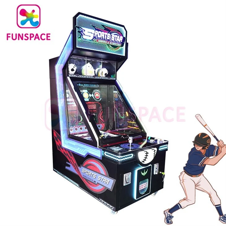 Sports Star Baseball Arcade Machines Ticket Redemption Game